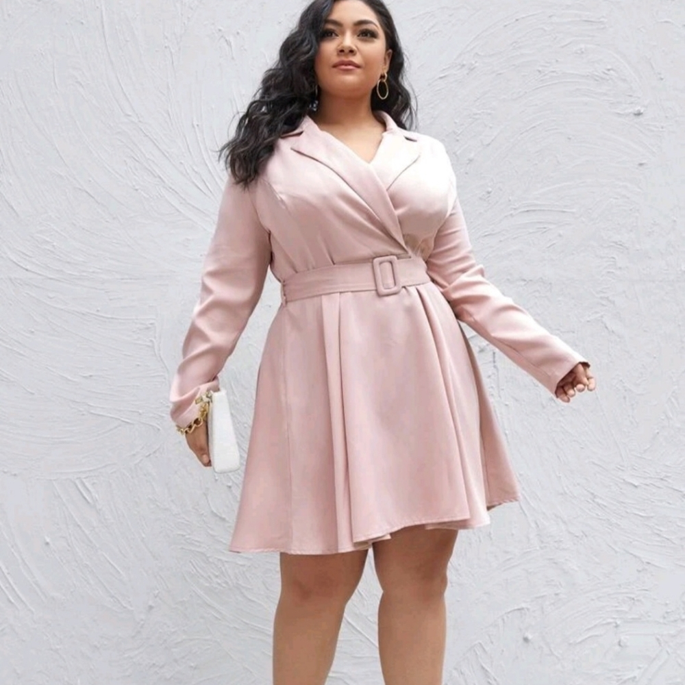 Shein 3x Pink Collared Dress